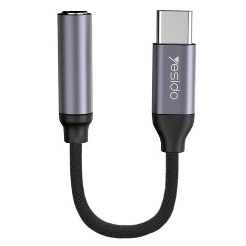 YAU-19 محول كابل الصوت من USB-C إلى مدخلAUX - مقبس...