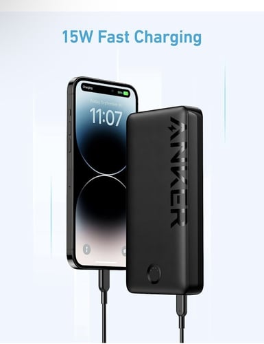 بطارية متنقلة بسعة 20,000 ملي امبير بقوة 15 واط -...