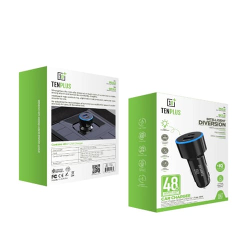 شاحن سيارة سريع بقوة 48 واط من تن بلس