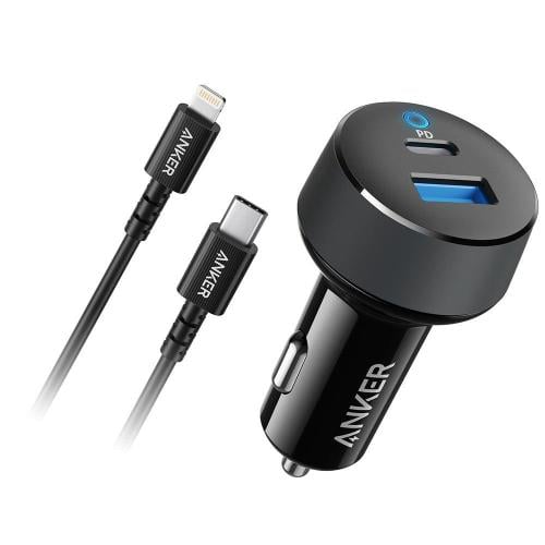 شاحن سيارة باوردرايف كلاسيك 30 واط بمنفذ USB ومنفذ...