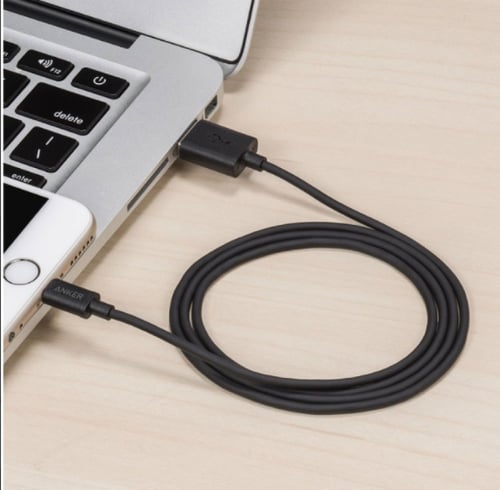 كيبل شاحن باورلاين سيليكت بلس من USB الى آيفون بطو...