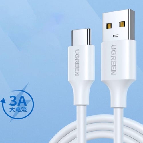 كيبل شحن وناقل بيانات USB 2.0 إلى USB-C -ابيض 1متر
