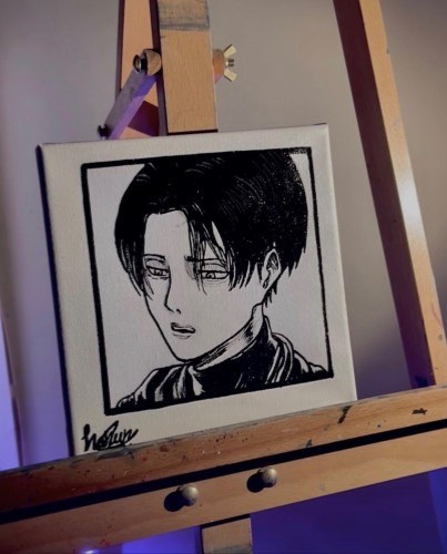 لوحه ليفاي من انمي اتاك اون تايتن