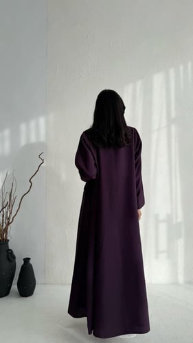 عباية كتان موف