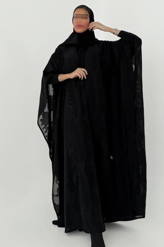 عباية شيفون مشجرة