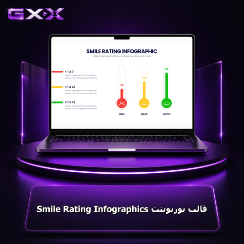 قالب بوربوينت Smile Rating Infographics