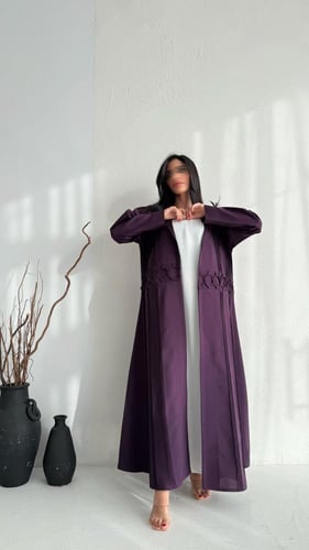 عباية كتان موف