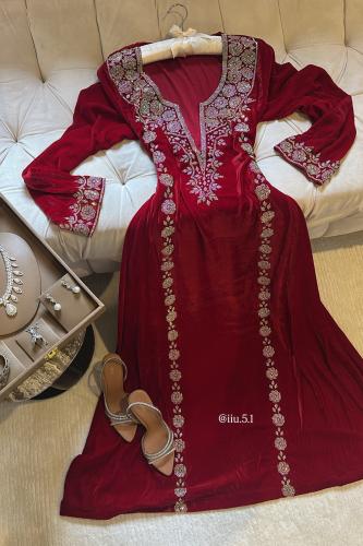 Korean velvet thobe