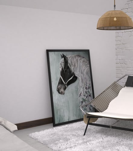 لوحة غنج لوحة خيل عربي .