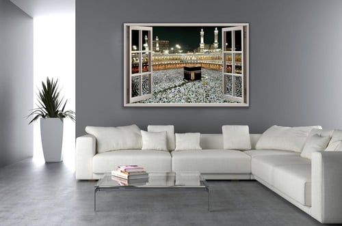 لوحة إطلالة الحرم-لوحات اسلامية.