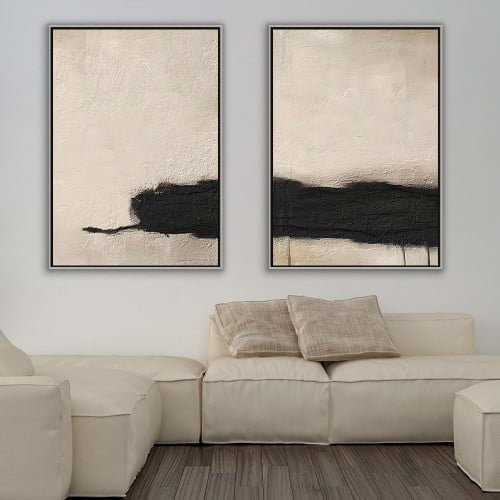 طقم لوحات جدارية تجريدية.