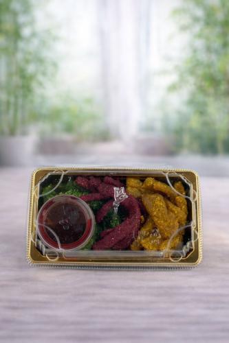 Qamar al-Din, sweet and sour, assorted pieces with...