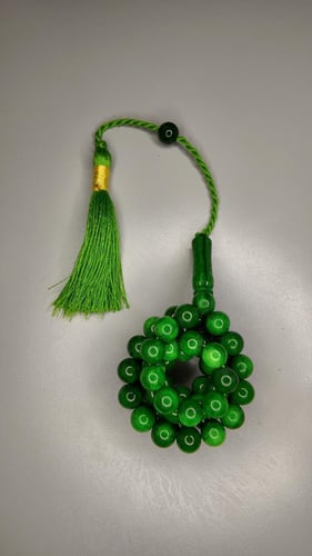 Two invoices (Karkousha braid) green