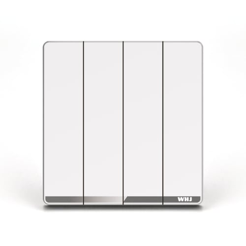 Switch 4 Gang Whj White مفتاح 4 رباعي ابيض (وهج)