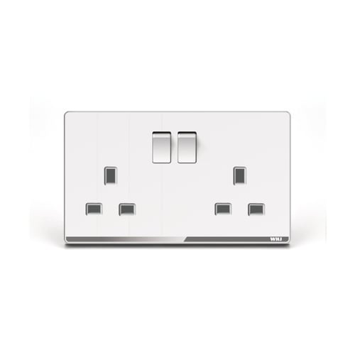 Double Outlet Whj White With switch فيش أبيض مزدوج...