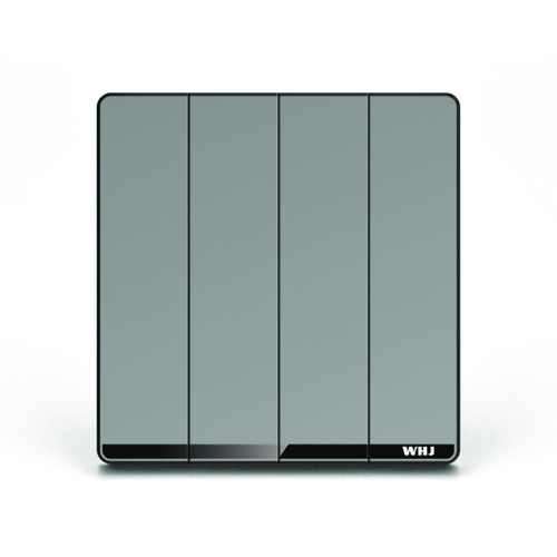 Switch 4 Gang Whj gray مفتاح 4 رباعي رمادي (وهج)