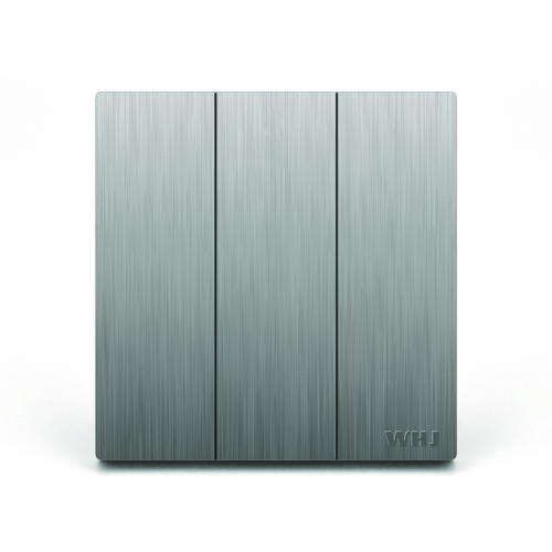 Switch 3 Gang Whj gray مفتاح 3 ثلاثي رمادي (وهج)