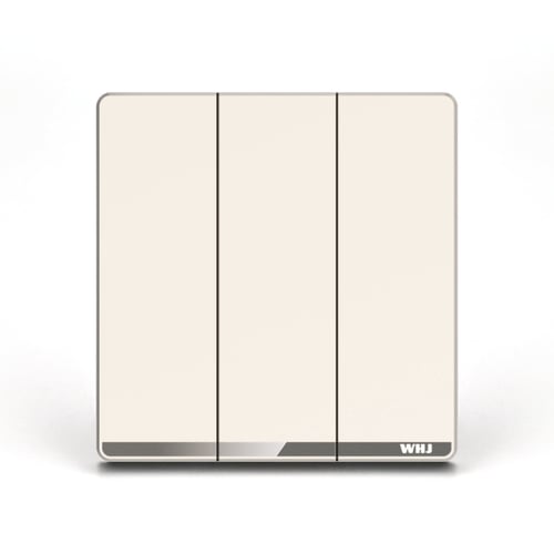 Switch 3 Gang Whj cream مفتاح 3 ثلاثي كريمي (وهج)