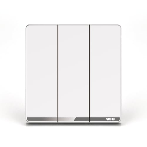 Switch 3 Gang Whj White مفتاح 3 ثلاثي أبيض (وهج)