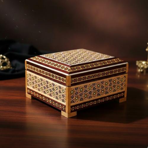 صندوق يدوي مزخر حجم اوقيه