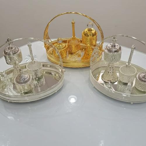 طقم مبخرة استيل 6 قطع