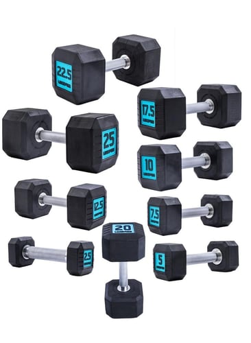 مجموعة دامبل عالية الجودة من المطاط من لايف برو LP...