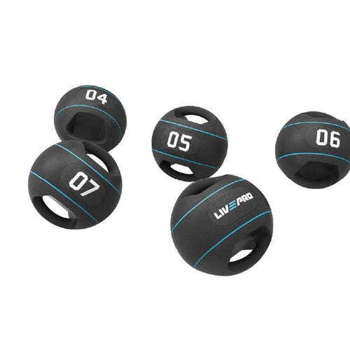 كرة طبية ذات قبضة مزدوجة من لايف برو - مجموعة من 5...