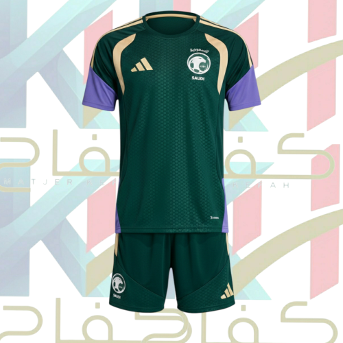 طقم تمرين المنتخب السعودي الأخضر الداكن الجديد 202...