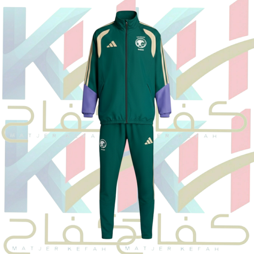 طقم تمارين المنتخب السعودي الاخضر الداكن الجديد 20...