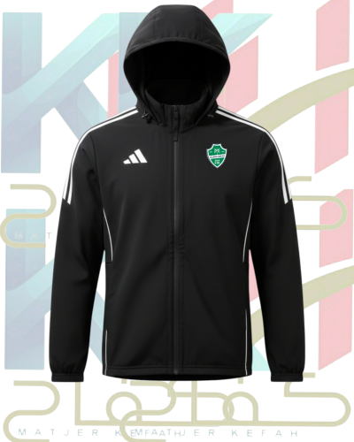 جاكيت سفر الاعبين شتوي الاهلي السعودي الاسود الجدي...