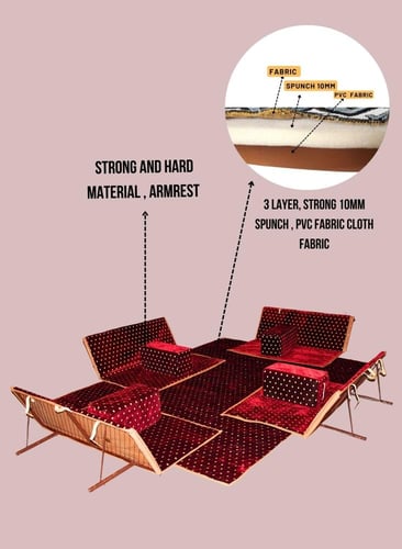 جلسة قماش تركي حديد بقلاوة