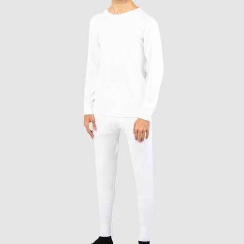 طقم بجامة شتوية ثيرمل أبيض : رجالي