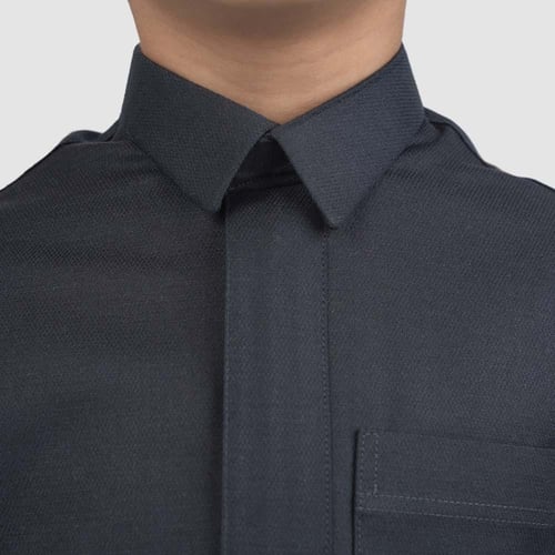 ثوب شتوي أزرق غامق خلية سحاب مخفي قلاب: ولادي