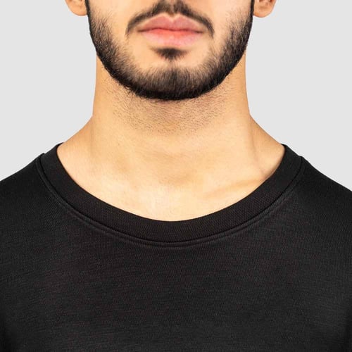 طقم بجامة شتوية ثيرمل أسود : رجالي