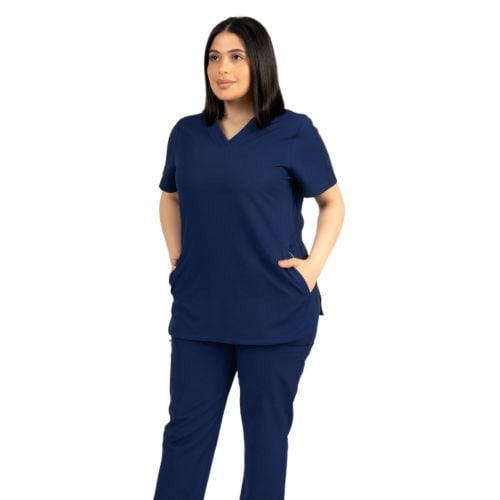 طقم طبي نسائي - كحلي