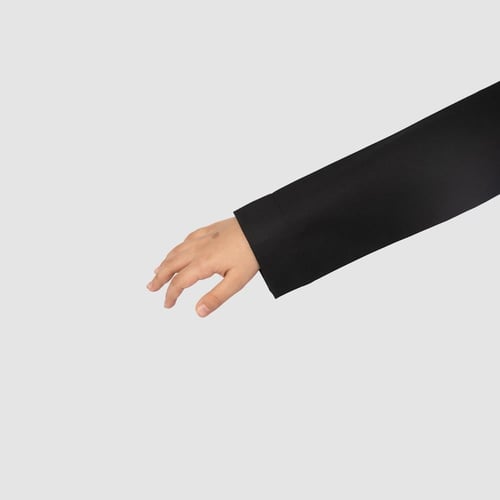 ثوب شتوي أسود خلية سحاب مخفي: أطفال