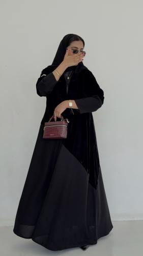 عباية غنى ( مخمل & كتان )