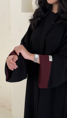 عباية سحاب ( قماش ملكي ) نص كلوش