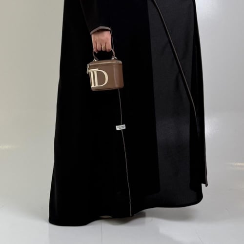 عباية غيد ( كتان ، بيج غامق )