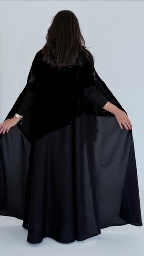 عباية غنى ( مخمل & كتان )