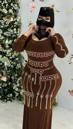 Dress in mocha color (Al-Sheehana)