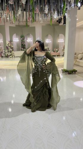 فستان الشيهانه الزيتوني