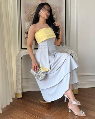 فستان انيق بلونين