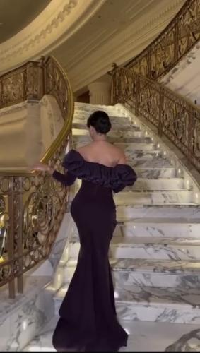 فستان كم طويل