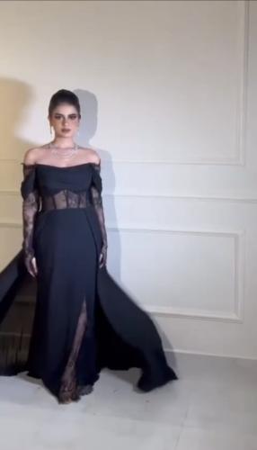 فستان شيفون دانتيل