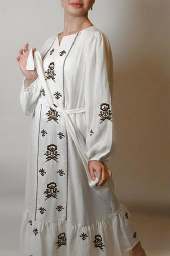 جلابية ميدي رمضانية أبيض #30