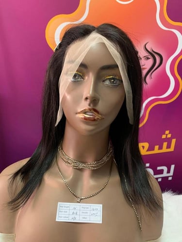 باروكة شعر طبيعي طويل استريت اسود باروكة جذور امام...