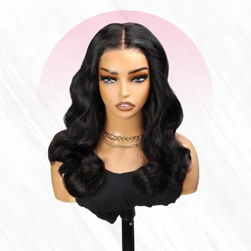 باروكة شعر طبيعي طويل شعر ستريت اسود باروكة جذور ا...