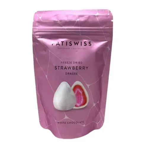 باتي سويس فراولة مغطى بالشوكلاته البيضاء 80 جرام