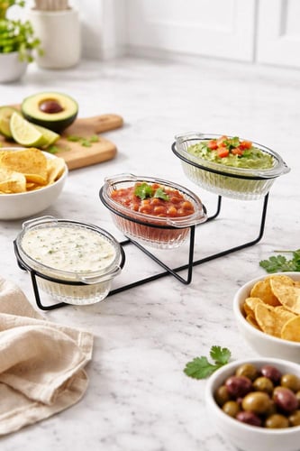 طقم تقديم بحامل